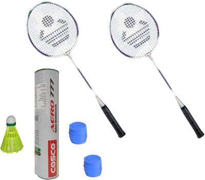 

Cosco CB-885 Badminton Kit- ( 2 Racket, 2 Grip, Aero 777 Nylon Shuttle Cock- Pack of 6 ) Multicolor Strung Badminton Racquet(G5 - 3 Inches, 260 g)