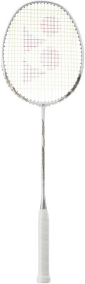 

Yonex Nanoray 9000 LD White, Silver Strung Badminton Racquet(G4 - 3.25 Inches, .88 g), Silver;white