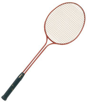 

Champion Sports Double Steel Frame Badminton Racket Black, Red Strung Badminton Racquet(G4 - 3.25 Inches, 136 g)