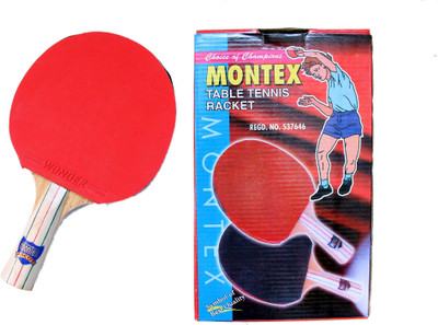 Montex Ascot Red, Black Table Tennis Racquet(NA, Weight - 200 g) available at flipkart for Rs.168