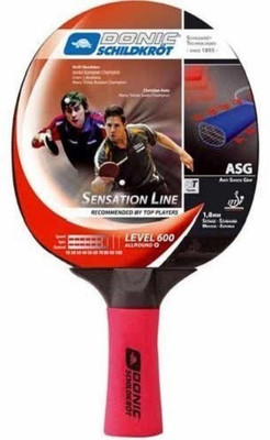 Donic Sensation 600 Red, Black Table Tennis Racquet(Weight - 200 g), Black;red