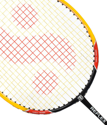 

Silver's Reflex Black, Yellow, White Strung Badminton Racquet(G3 - 3.5 Inches), Black;white;yellow