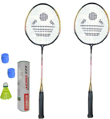 

Cosco CBX-320 Badminton Kit- ( 2 Racket, 2 Grip, Aero 777 Nylon Shuttle Cock- Pack of 6 ) Multicolor Strung Badminton Racquet(G5 - 3 Inches, 260 g)