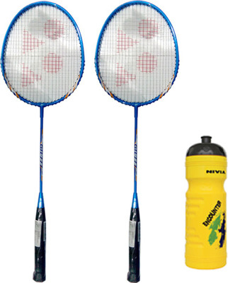 

Yonex New Series 2 GR777 Racket + Sipper Blue Strung Badminton Racquet(G4 - 3.25 Inches, 180 g)