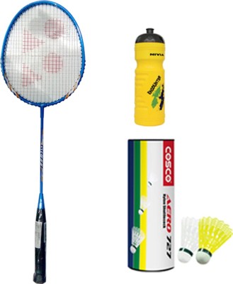 

Yonex New Series GR777 Racket + Aero727 Shuttlecock Pack of 6pc + Sipper Multicolor Strung Badminton Racquet(G4 - 3.25 Inches, 90 g)