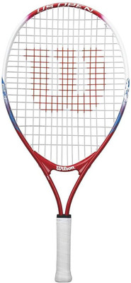 

Wilson US Open Blue, Red, White Strung Tennis Racquet(G3 - 4 3/8 Inches, 200 g)