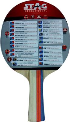 Stag Super Control Table Tennis Racquet (Blue, Red, Weight - 174 g) 