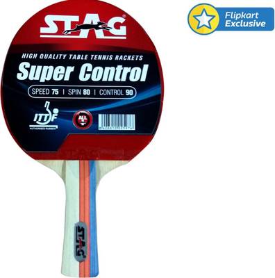 Stag Super Control Table Tennis Racquet (Blue, Red, Weight - 174 g) 