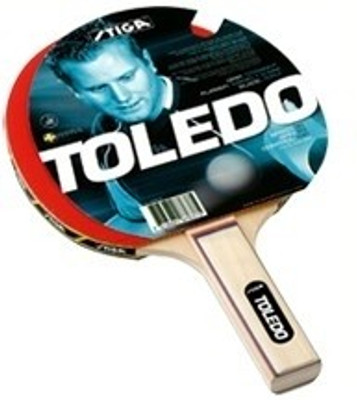 

Stiga Toledo Black, Blue Strung Table Tennis Paddle(87 g)