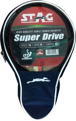 Stag Super Drive Table Tennis Racquet (Blue, Red, Weight - 174 g) 