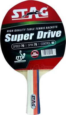 Stag Super Drive Table Tennis Racquet (Blue, Red, Weight - 174 g) 
