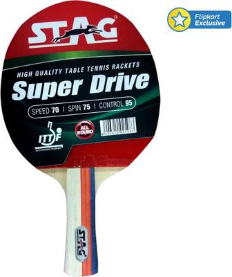 Stag Super Drive Table Tennis Racquet (Blue, Red, Weight - 174 g) 