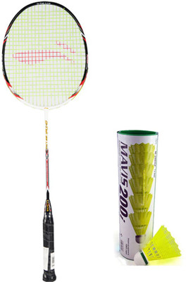 

Li-Ning XP G-Tek-68 Badminton Racket + 1 Mavis 200i Shuttlecock (Pack of 6 pc) Multicolor Strung Badminton Racquet(G4 - 3.25 Inches, 90 g)