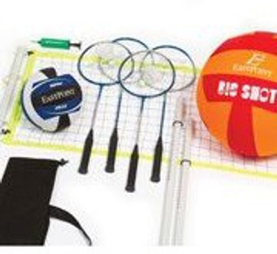

EastPoint Sports Volleyball/Badminton Set Multicolor Unstrung Badminton Racquet(323 g)