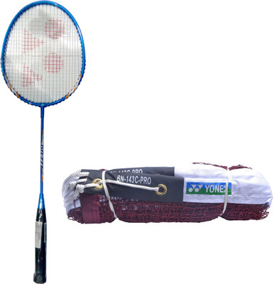 

Yonex New Series GR 777 Racket With 1 Net Blue Strung Badminton Racquet(G4 - 3.25 Inches, 90 g)