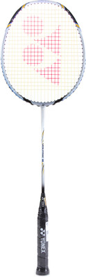 

Yonex Voltric 5 White, Black Strung Badminton Racquet(G4 - 3.25 Inches, 3U), Black;white