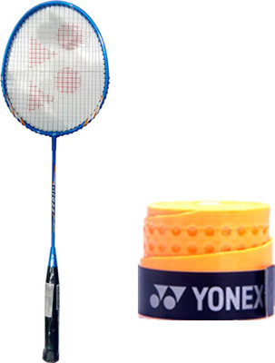 

Yonex New Series GR777 Racket + Etec902 Grip Blue Strung Badminton Racquet(G4 - 3.25 Inches, 90 g)