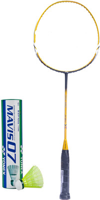 

Li-Ning SS68II Yellow Unstrung Badminton Racquet(G4 - 3.25 Inches, 85 g)