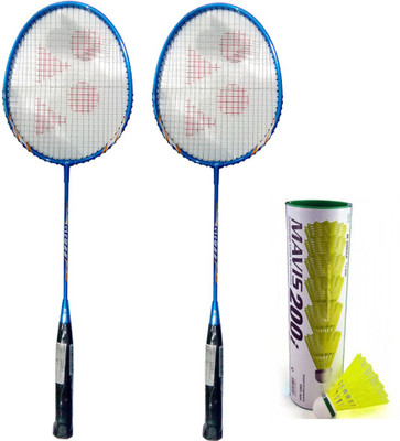

Yonex New Series GR777 Racket + Mavis 200i Shuttlecock Pack of 12pc Blue Strung Badminton Racquet(G4 - 3.25 Inches, 180 g)