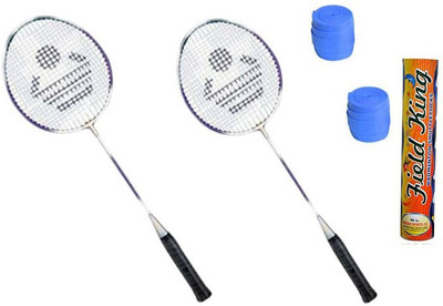 

Cosco CB-885 Badminton Kit- ( 2 Racket, 2 Grip and Field King Shuttle Cock- Pack of 10 ) Multicolor Strung Badminton Racquet(G5 - 3 Inches, 260 g)