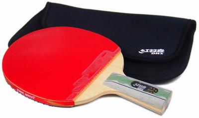 

Double Happiness A6007 Black, Red Strung Table Tennis Paddle(87 g)