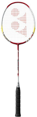 

Yonex Muscle Power 5 Silver, Red Strung Badminton Racquet(G4 - 3.25 Inches, 88 g), Red;silver