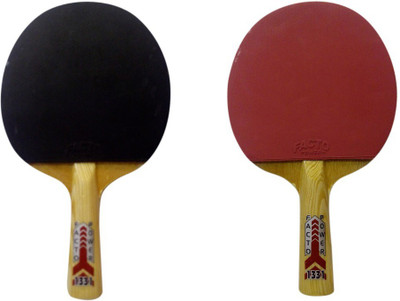 Facto Power Pair of Table Red, Black Tennis Racquet(Weight - 350 g), Black;red