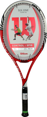 

Wilson Six One Team Multicolor Unstrung Tennis Racquet(G3 - 4 3/8 Inches, 289 g)