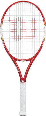

Wilson Federer Team 105 Multicolor Strung Tennis Racquet(G3 - 4 3/8 Inches, 290 g)