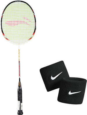 

Li-Ning XP G-Tek-68 Badminton Racket + 1 Wrist Band Multicolor Strung Badminton Racquet(G4 - 3.25 Inches, 90 g)