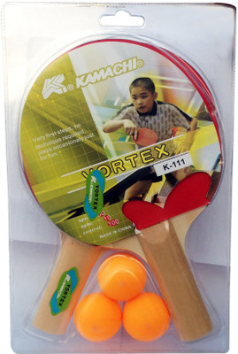 

KAMACHI Combo 2 T.T. Bats + 3 T.T.Balls Multicolor Table Tennis Racquet(350 g)