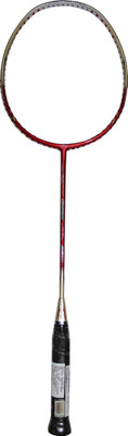 

Li-Ning G-Force Lite 3200 Red, Gold Strung Badminton Racquet(S2, 78 g), Gold;red
