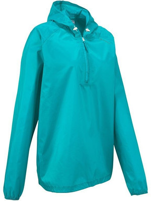 

Quechua Rain Cut Solid Women Raincoat, Light blue
