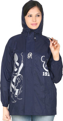Real Graphic Print Men's Raincoat, Navy blue