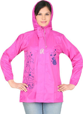 

Real Graphic Print Men's Raincoat, Pink