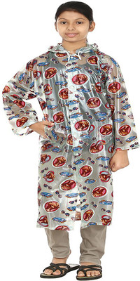 

Finery Self Design Boys & Girls Raincoat, Green