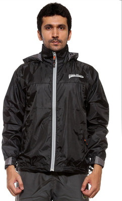 

Sports 52 Wear SW1295 Solid Men's Raincoat, Black.grey.