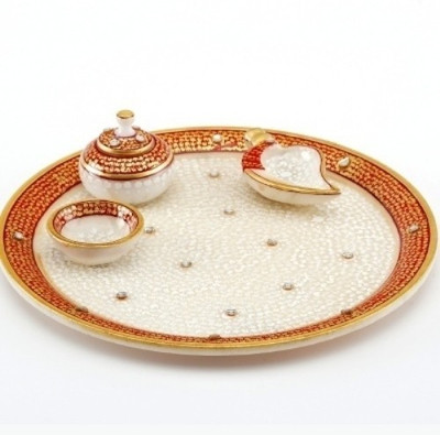 

G S Museum Marble(4 Pieces, Red, White)