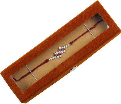 RELBEES Designer RKS429070941 Assorted Rakhi  Set(1 Silver Rakhi)