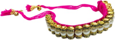 Loops n knots Lumba Pink Cotton Dori Lumba Rakhi For Bhabhi / Women Assorted Rakhi  Set(1 Rakhi)