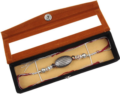 RELBEES Designer RASP12849450962 Silver Rakhi  Set(1 Designer Rakhi)
