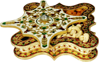 

G S Museum Wooden Decorative Platter(Multicolor)