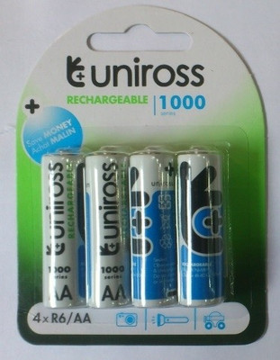 Uniross 1000 mAh Ni-Mh AA Rechargeable Ni-MH Battery