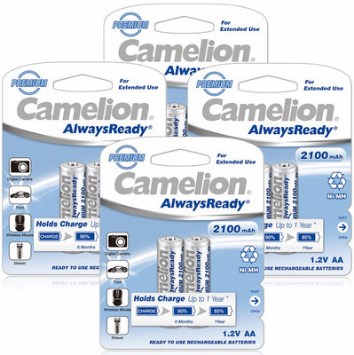 Camelion NH-AA2100ARBP2 x 4 Packs Rechargeable Ni-MH Battery Camelion NH-AA2100ARBP2 x 4 Packs Rechargeable Ni-MH Battery