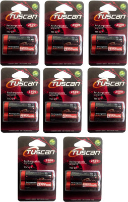 27% OFF on Tuscan 1.2v AA 2500 8 Pcs Battery(Pack of 16)