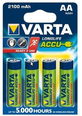 

Varta Longlife Accu AA Size Ni-MH 2100 mAH (4 Pcs)