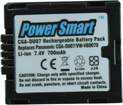 

Power Smart 700mAh Replacement for Panasonic CGA-DU07 and VW-VBD070 Rechargeable Li-ion Battery
