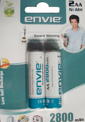 

Envie AA 2800 mA 1.2 V 2 Pcs. Rechargeable Ni-Cd Battery