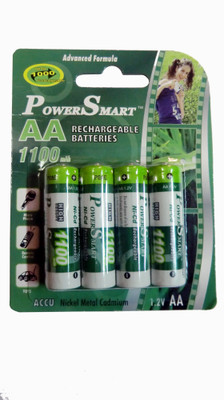 

Power Smart AA Battery PS-1100 Ni-cd x4 cells 1100 mah rechargeble battery for camera, toys, remote etc Rechargeable Ni-Cd Battery