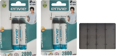 

Envie Battery Case 1 Pc. + AA 1.2 V 2800 mA 4 Pcs. Rechargeable Ni-MH Battery